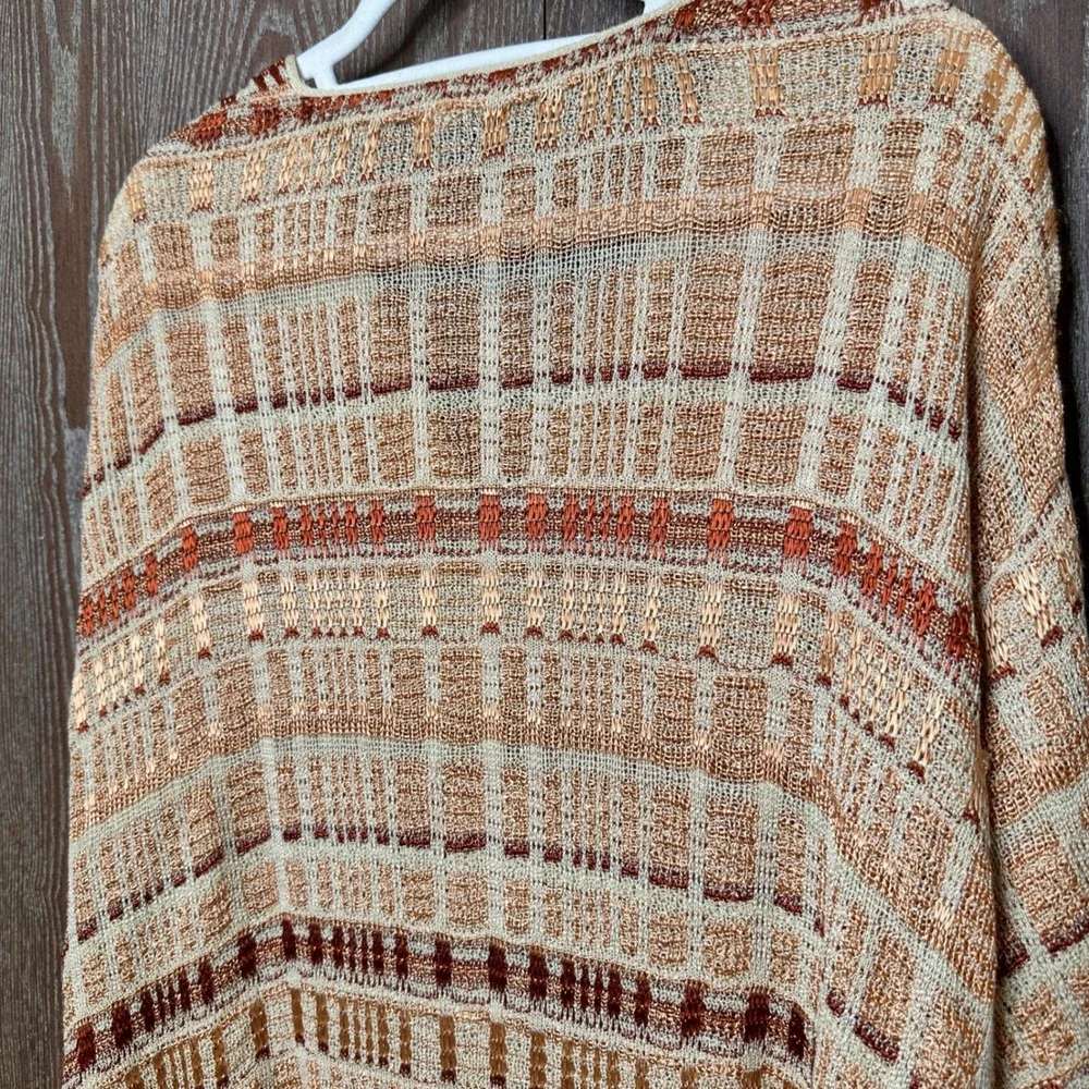 Andrea Casati Vintage Italian Knit Cardigan Sweater Cream Copper Italy Vacation - Picture 10 of 11